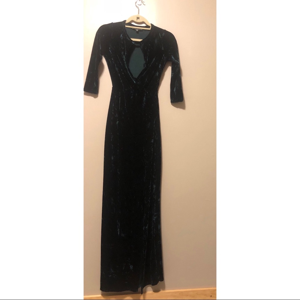 Green Velvet Dress